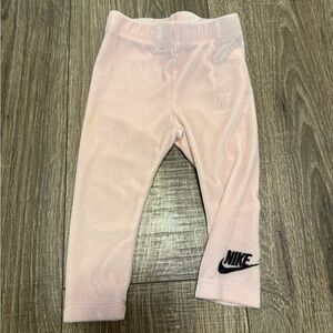 NIKE Baby Girls Size 12 Months Stretch Light Pink Shimmer Leggings